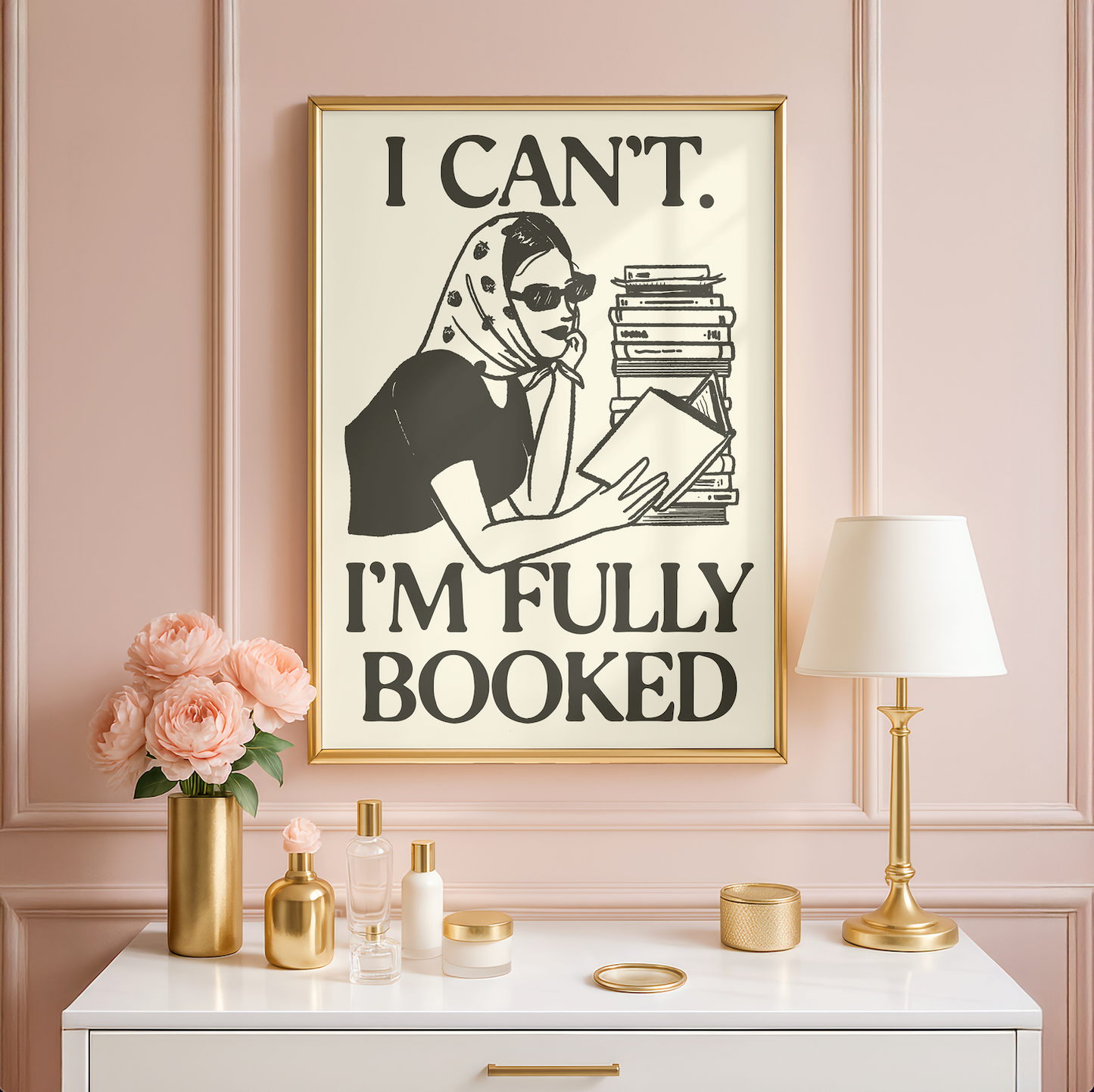 Fully Booked Chic Art Print