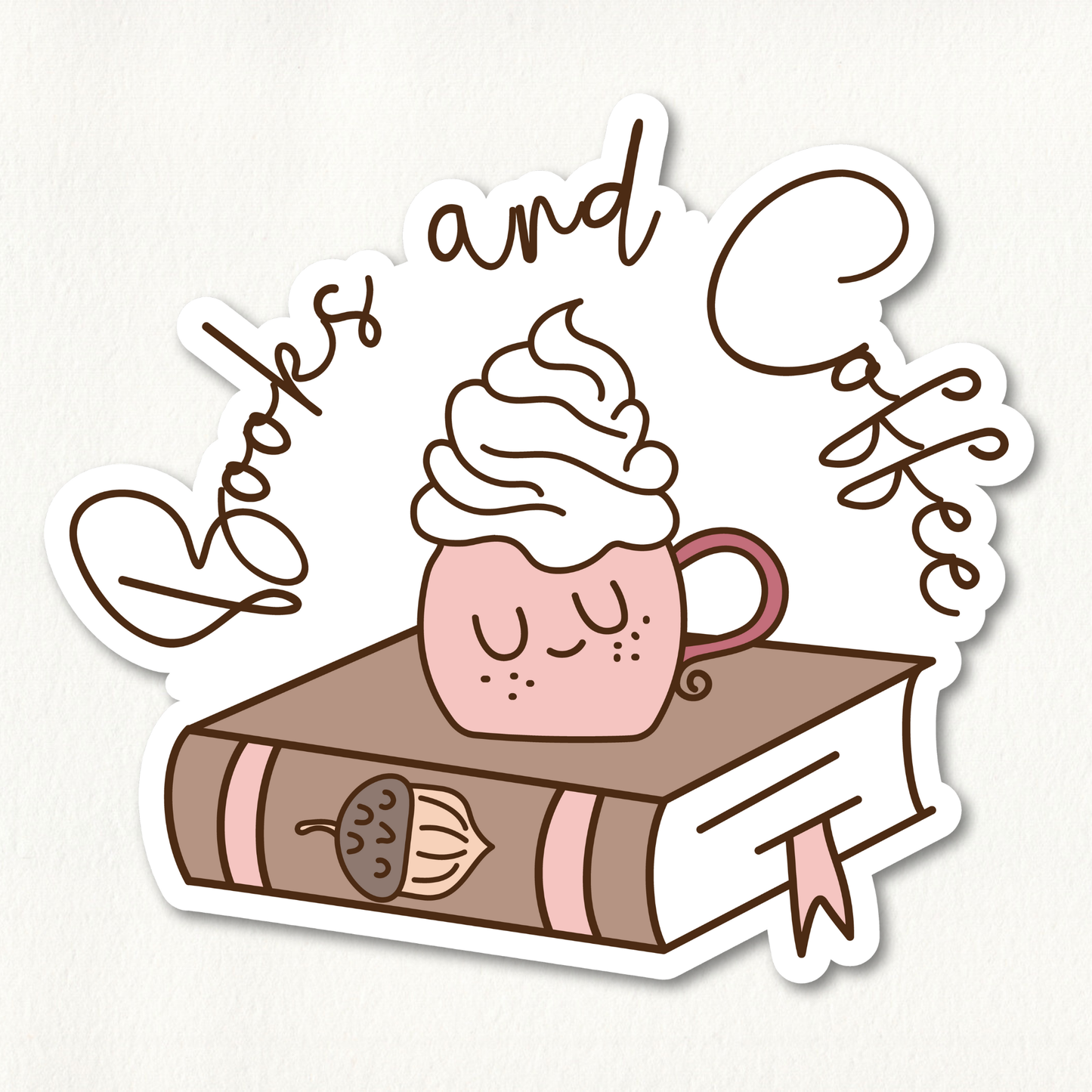 Books and Coffee Sticker