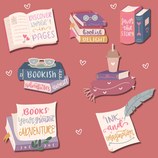 Cozy Book Lover Sticker Bundle