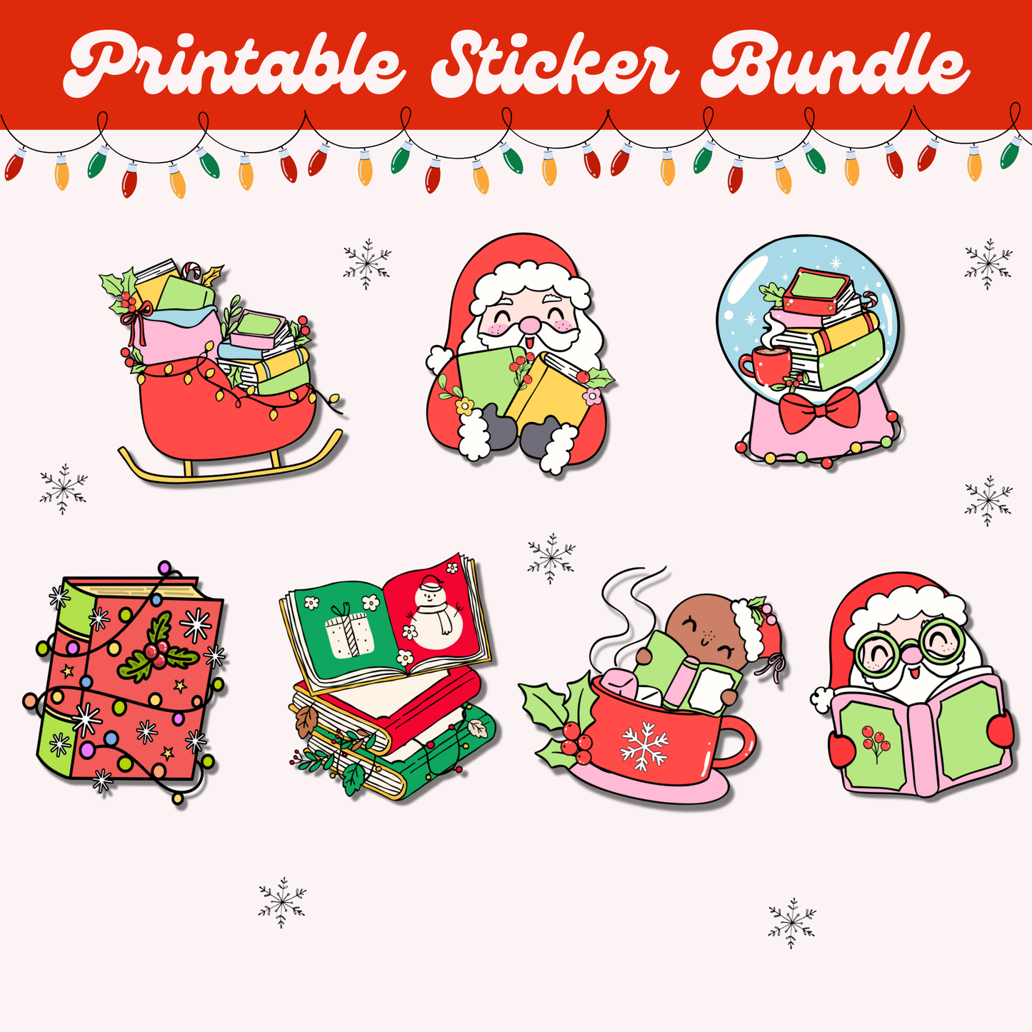 Merry Bookmas Sticker Bundle
