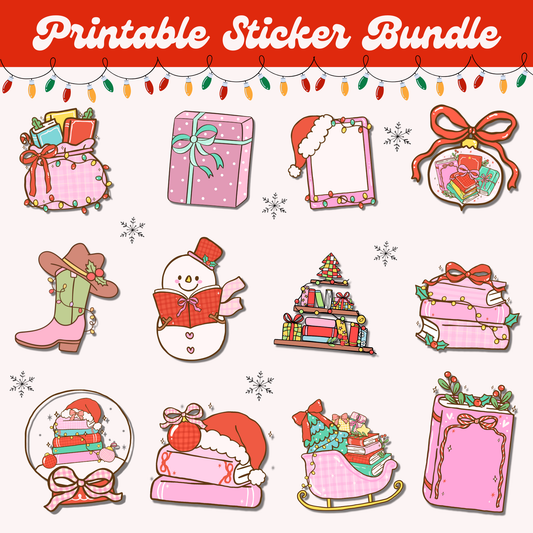 Bookish Christmas Sticker Bundle