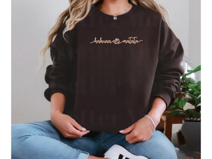 Hakuna Matata Embroidery Sweatshirt