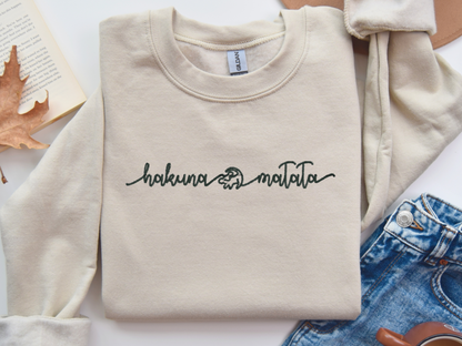Hakuna Matata Embroidery Sweatshirt