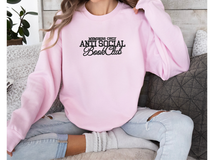 Antisocial Book Club Embroidery Sweatshirt