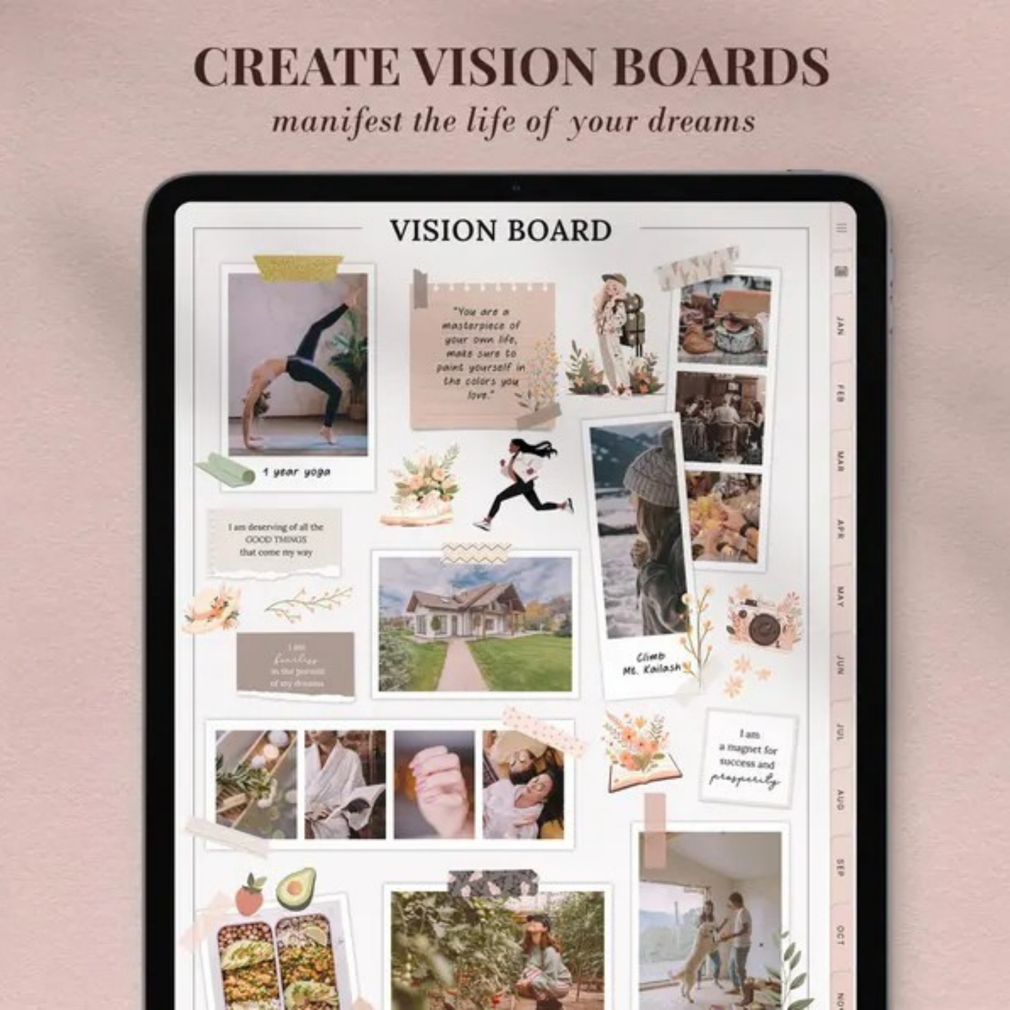 Ultimate Me Undated Digital Planner + Planner Sticker Bundle