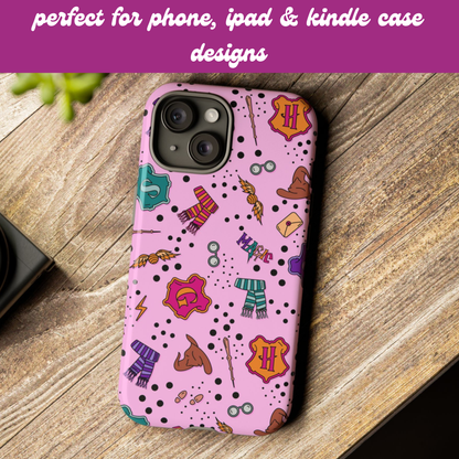 Hogwarts Houses Seamless Pattern