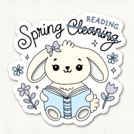 Reading Bunny Sticker