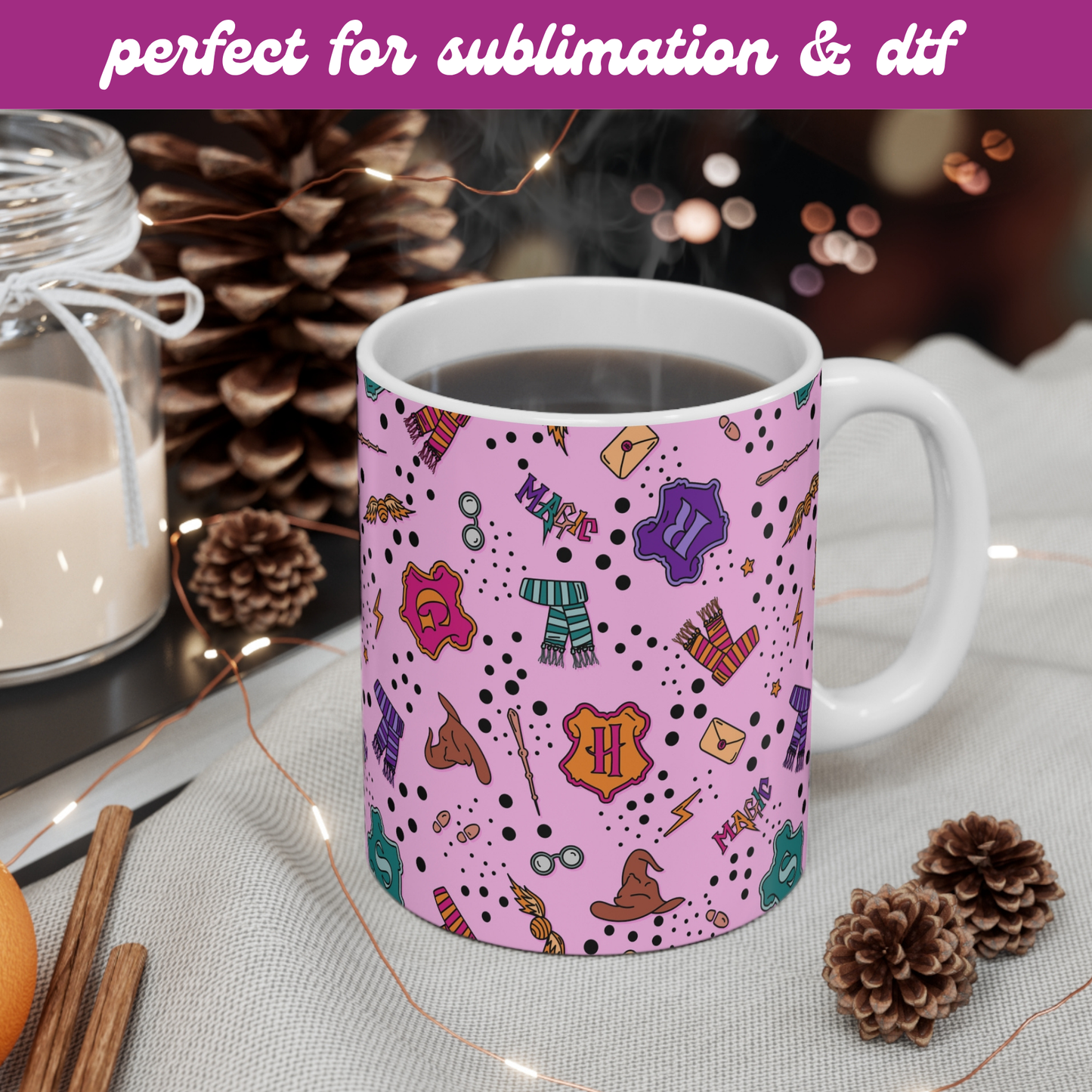 Hogwarts Houses Seamless Pattern