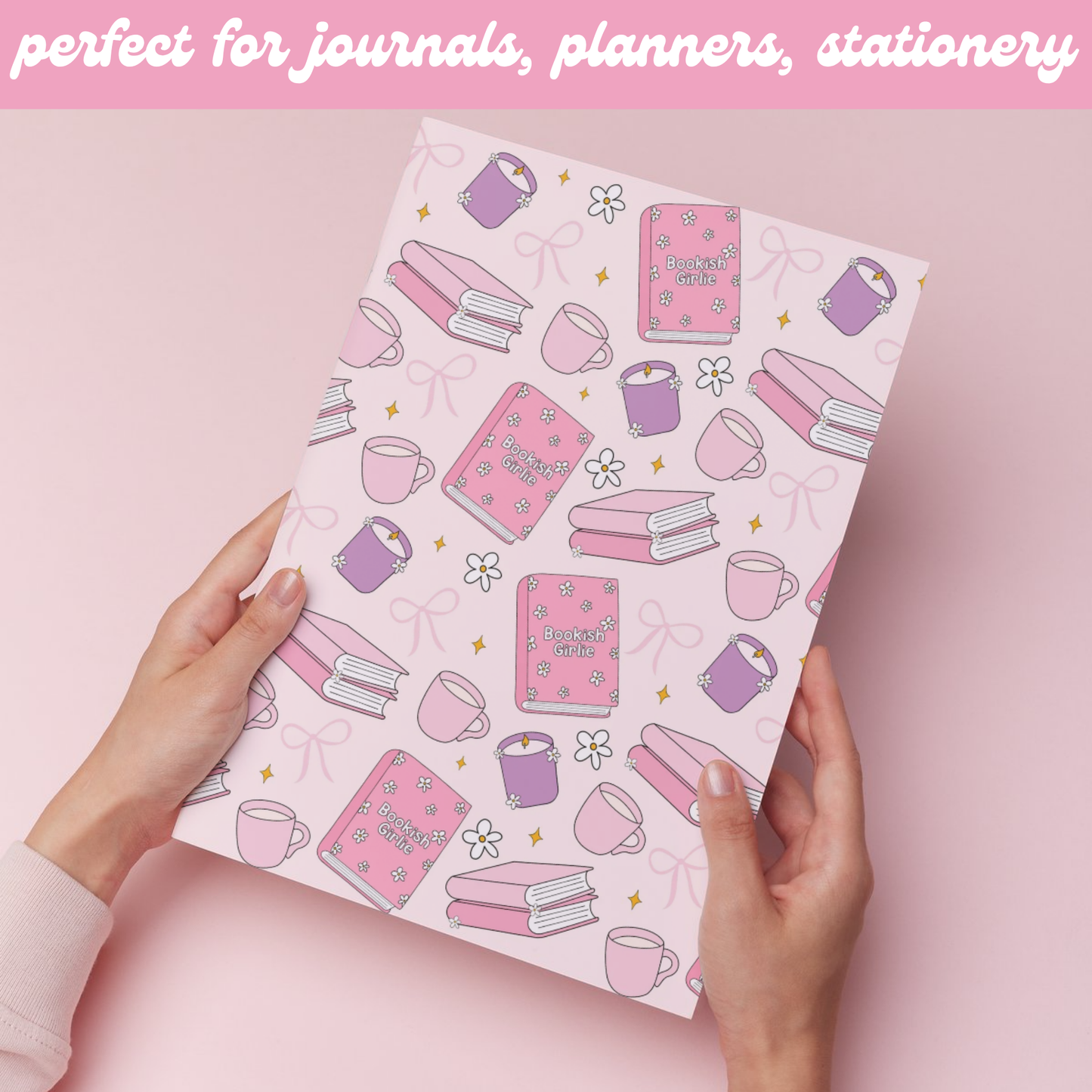 Bookish Girlie Seamless Pattern