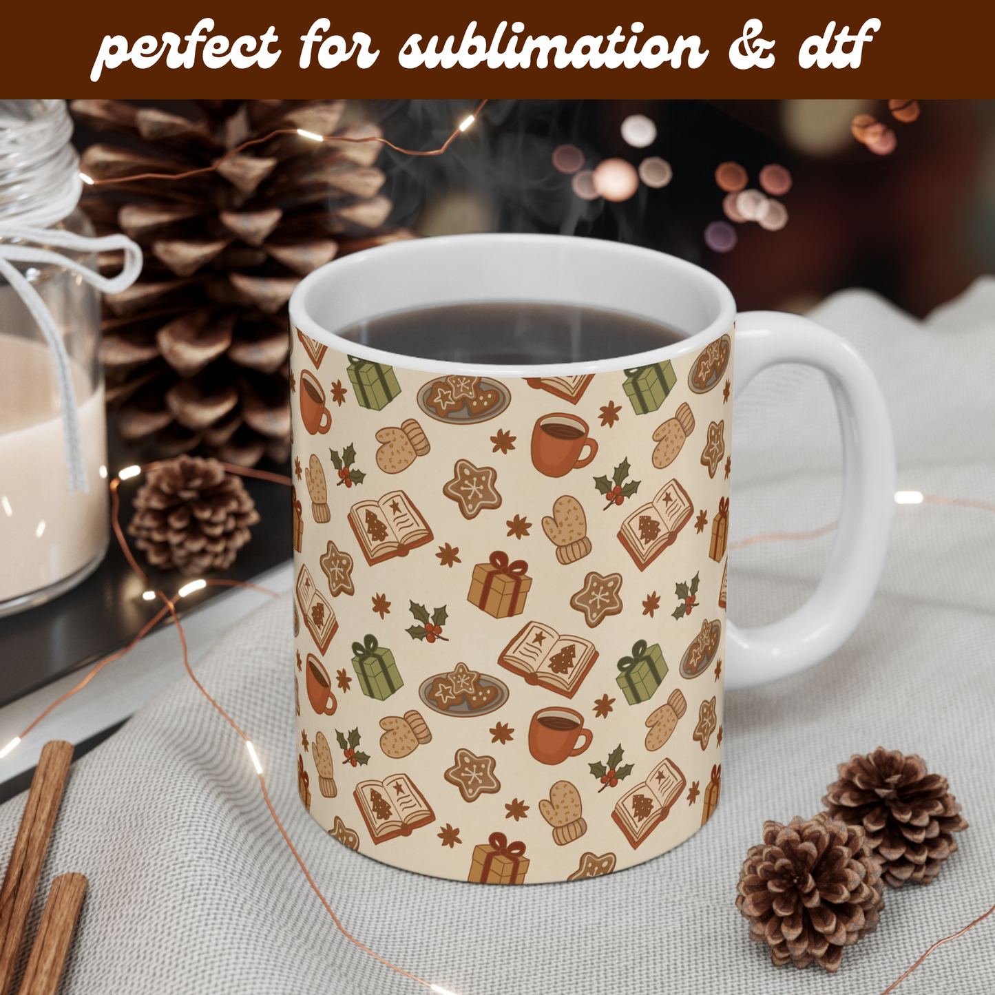 Books and Cookies Seamless Pattern