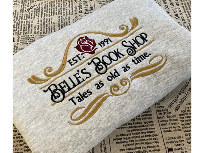 Belle's Book Shop Embroidery Sweatshirt