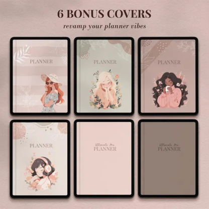 Ultimate Me Undated Digital Planner + Planner Sticker Bundle