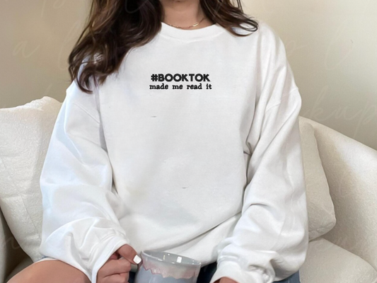 Booktok Embroidery Sweatshirt