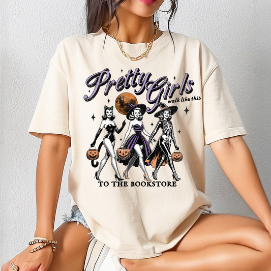 Pretty Girls Walk to the Bookstore T-Shirt