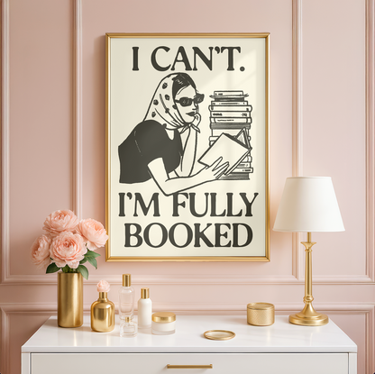 Fully Booked Chic Art Print